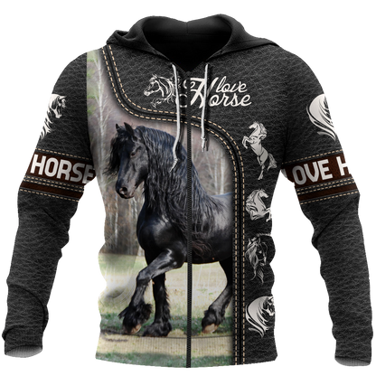 Love Horse 3D All Over Printed Shirts Pi220401 - Amaze Style™-Apparel