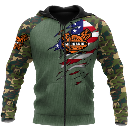 Mechanic Camo 3D All Over Printed Hoodie For Men and Women TN