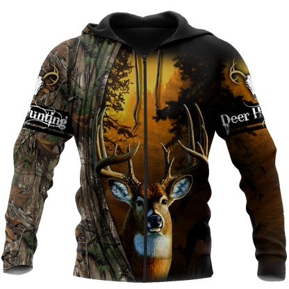 Hunting Deer and Drinking Beer 3D All Over Print Hoodie