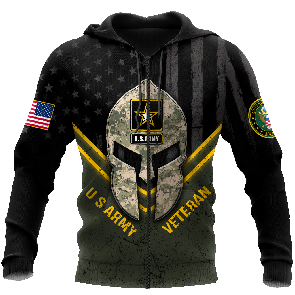 Spartan Soldier US Veteran 3D All Over Printed Shirt Hoodie Pi21082002
