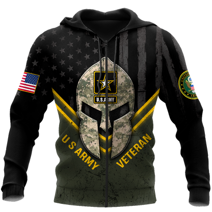 Spartan Soldier US Veteran 3D All Over Printed Shirt Hoodie Pi21082002