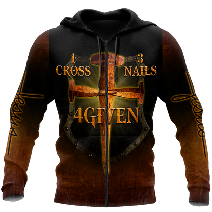 1 Cross 3 Nails 4 Given  3D All Over Printed Shirts For Men and Women Pi30062002