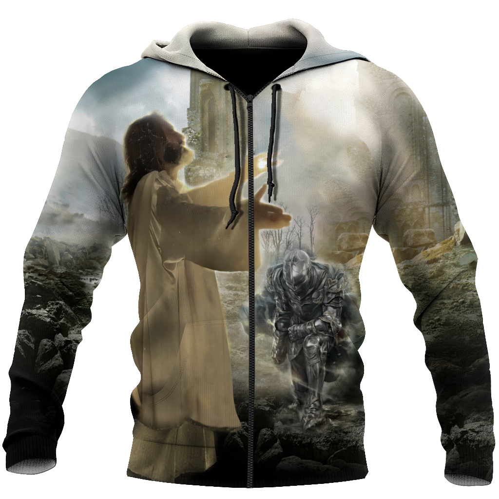 Jesus and Knight templar 3D all over printed for men and women HHT07092018