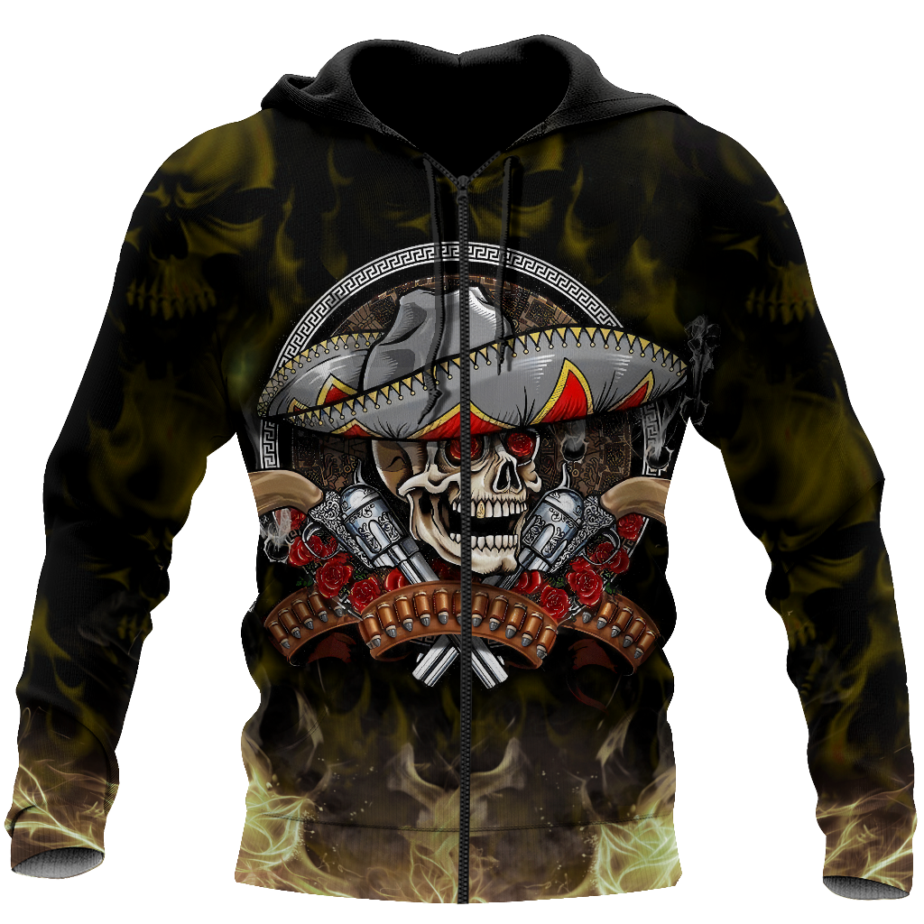 All Over Printe Beautiful Mexico Day Of The Dead Hoodie