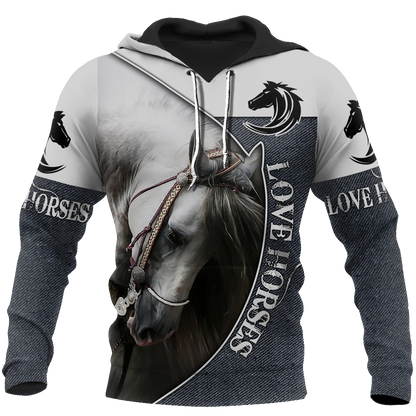 Love Beautiful Horse 3D All Over Printed Shirts JJ270401 - Amaze Style™-Apparel