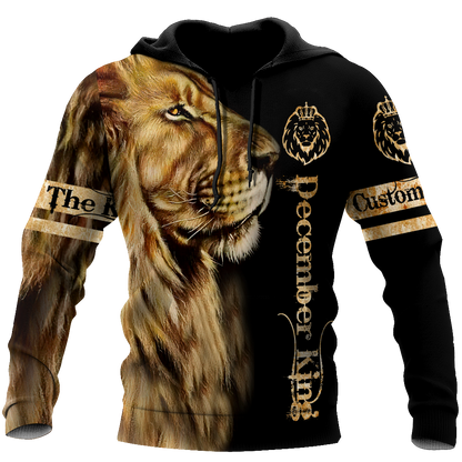 Custom Name December King 3D All Over Printed Unisex Shirts
