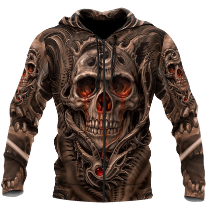 Premium Unisex All Over Printed Skull Shirts MEI