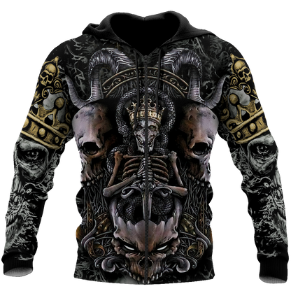 Premium Unisex All Over Printed Skull King Shirts MEI
