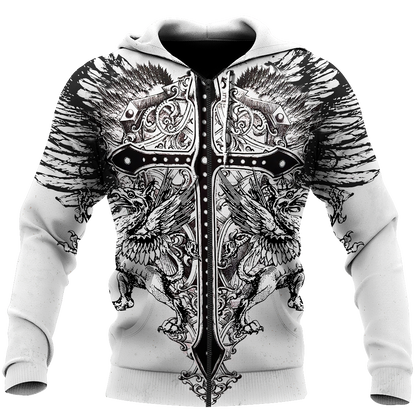 Cross Tattoo Hoodie 3D All Over Printed Shirts HHT15092001-LAM