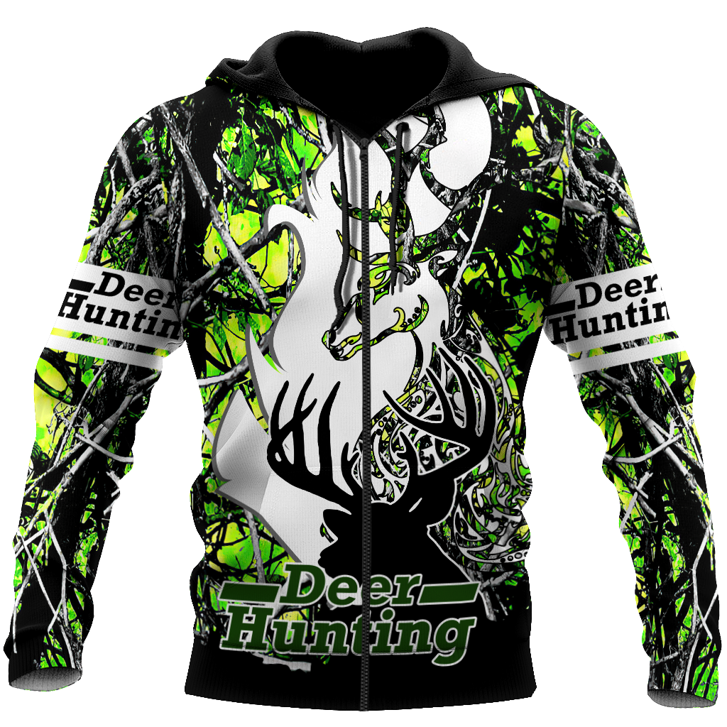Light Green Deer Hunting 3D All Over Printed Shirts For Men HHT10092029-LAM