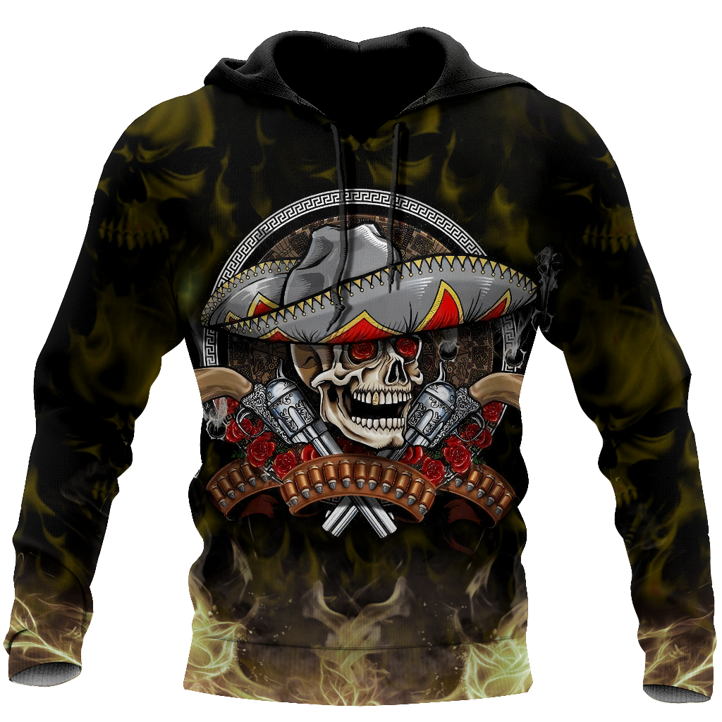 All Over Printe Beautiful Mexico Day Of The Dead Hoodie