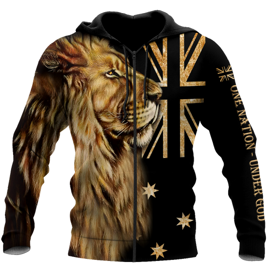 3D Australia One Nation Under God Over Printed Shirt for Men and Women