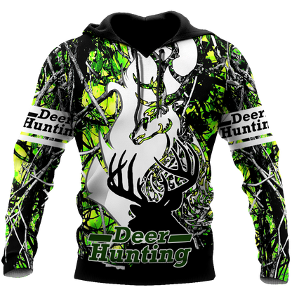 Light Green Deer Hunting 3D All Over Printed Shirts For Men HHT10092029-LAM
