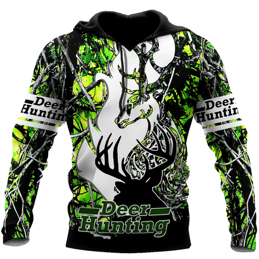 Light Green Deer Hunting 3D All Over Printed Shirts For Men HHT10092029-LAM