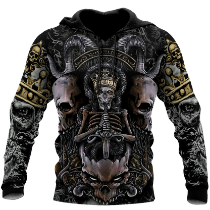 Premium Unisex All Over Printed Skull King Shirts MEI