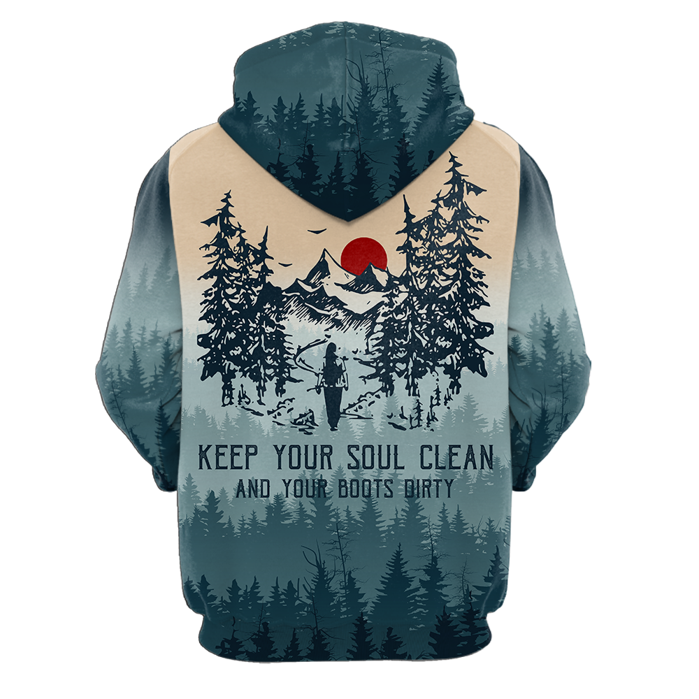 Hiking trails open Born to hike 3D all over printed shirts