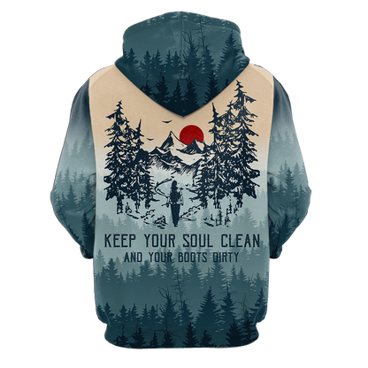 Hiking trails open Born to hike 3D all over printed shirts