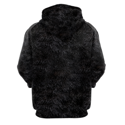 Black Cat face hair premium hoodie sweatshirt cover
