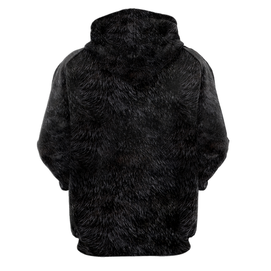 Black Cat face hair premium hoodie sweatshirt cover