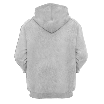 White Cat face hair premium hoodie sweatshirt cover