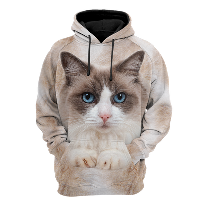 Ragdoll Cat face hair premium hoodie sweatshirt cover
