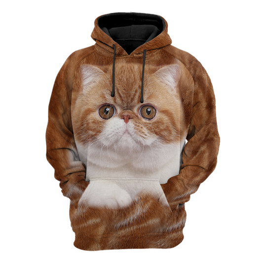 Exotic Shorthair Cat face hair premium hoodie sweatshirt cover