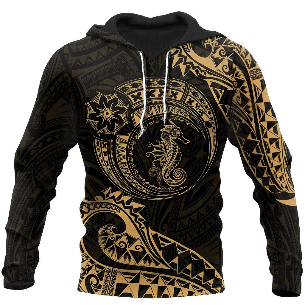 Seahorse Polynesian 3d all over printed shirt and short for man and women JJ200201 PL - Amaze Style™-Apparel