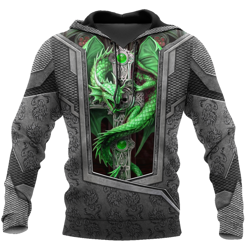 3D Tattoo and Dungeon Dragon Hoodie HAC27122-Apparel-NM-Hoodie-S-Vibe Cosy™