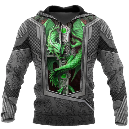 3D Tattoo and Dungeon Dragon Hoodie HAC27122-Apparel-NM-Hoodie-S-Vibe Cosy™