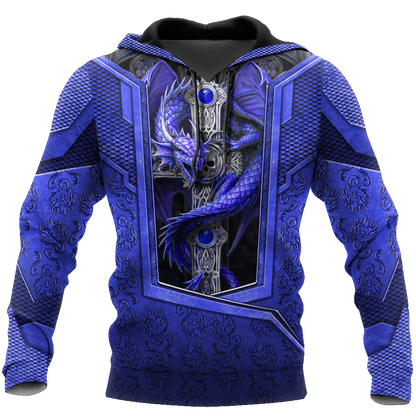 3D Tattoo and Dungeon Dragon Hoodie HAC301202-Apparel-NM-Hoodie-S-Vibe Cosy™