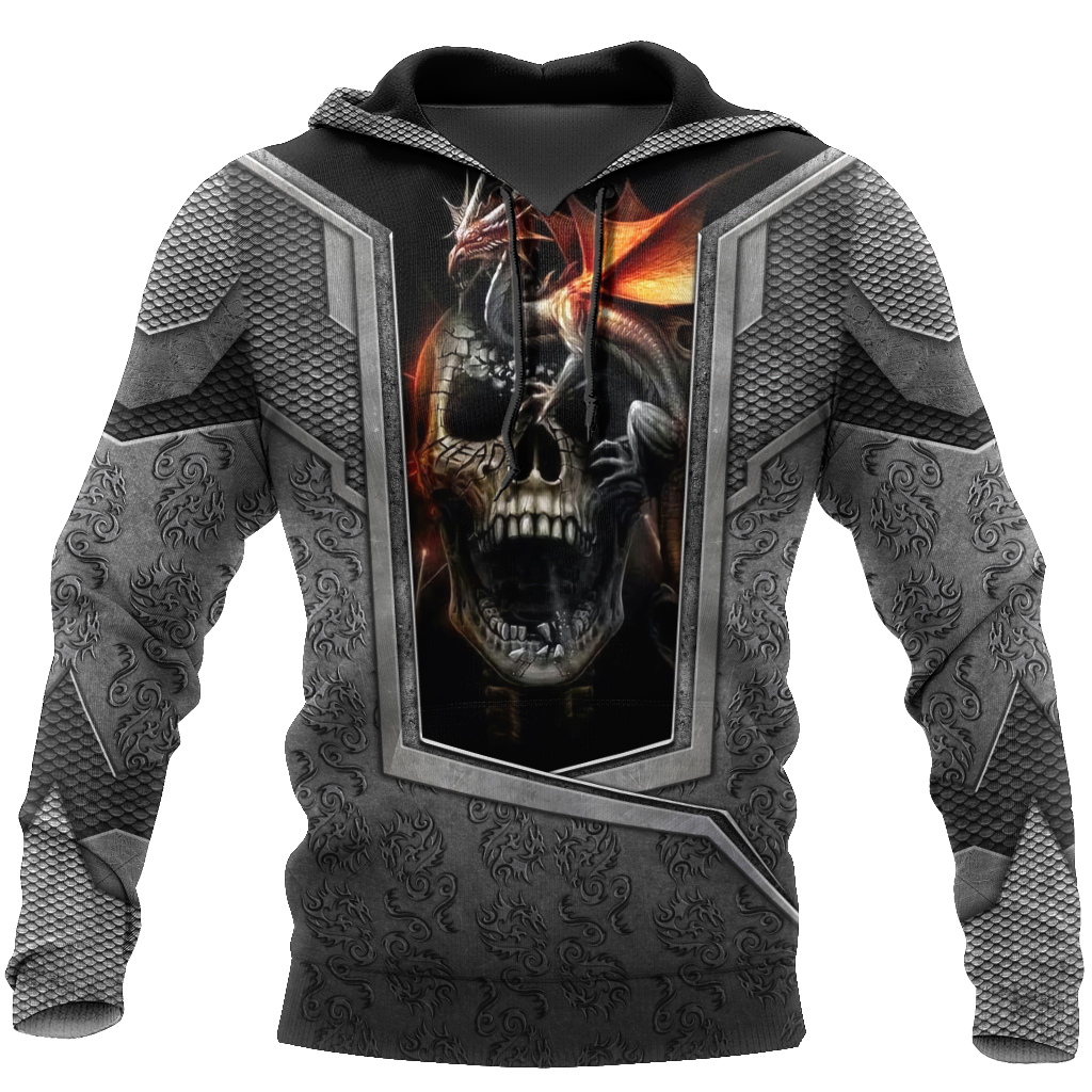 3D Tattoo and Dungeon Dragon Hoodie HAC020112-Apparel-NM-Hoodie-S-Vibe Cosy™