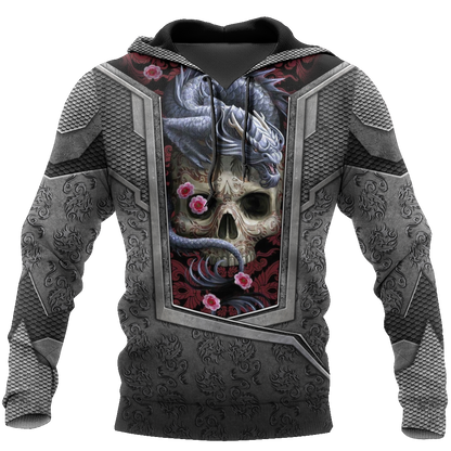 3D Tattoo and Dungeon Dragon Hoodie HAC020110-Apparel-NM-Hoodie-S-Vibe Cosy™
