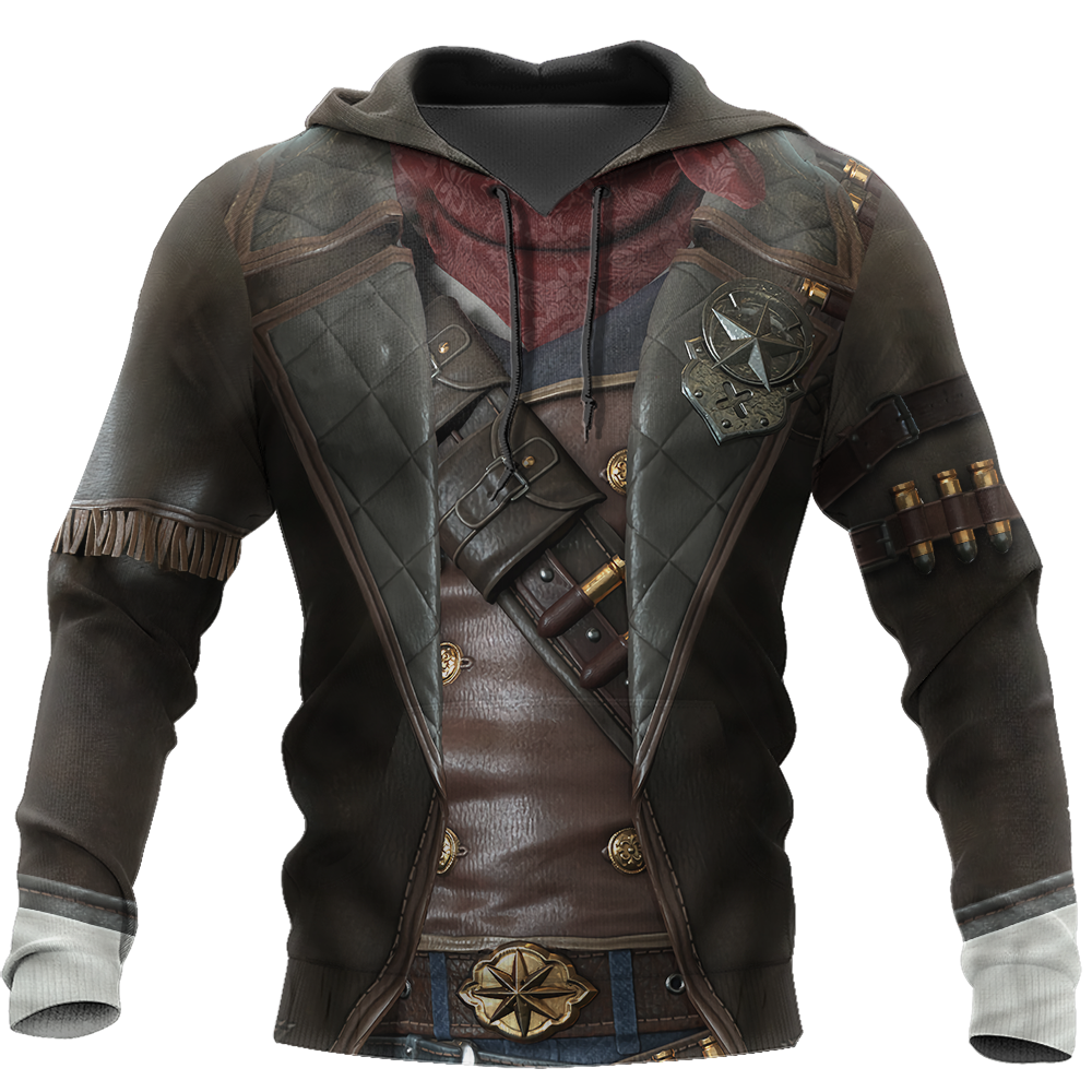 3D All Over Printed Cowboy Armor Hoodie Shirts MP260203 - Amaze Style™-Apparel