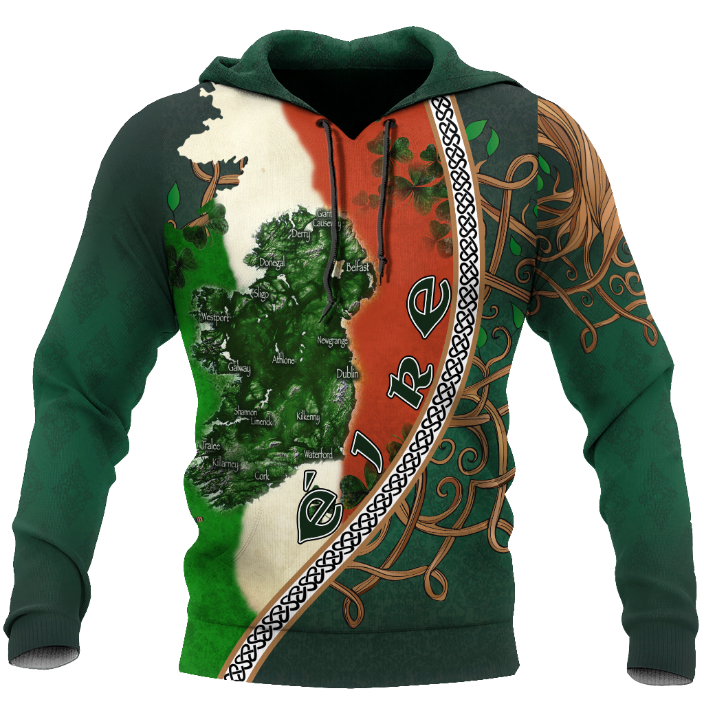 Irish Saint Patrick's Day Shamrock Celtic Cross Hoodie T-Shirt Sweatshirt Pi020308-Apparel-NM-Hoodie-S-Vibe Cosy™