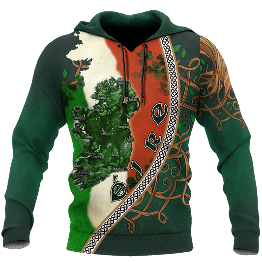 Irish Saint Patrick's Day Shamrock Celtic Cross Hoodie T-Shirt Sweatshirt Pi020308-Apparel-NM-Hoodie-S-Vibe Cosy™