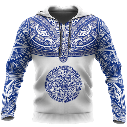 Kekoa Pullover Hoodie Blue DC025-AZ091005 - Amaze Style™-Apparel