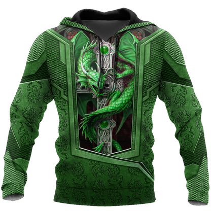 3D Tattoo and Dungeon Dragon Hoodie HAC27124-Apparel-NM-Hoodie-S-Vibe Cosy™
