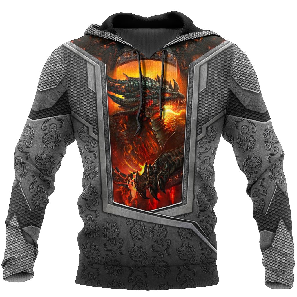 3D Tattoo and Dungeon Dragon Hoodie HAC020115-Apparel-NM-Hoodie-S-Vibe Cosy™
