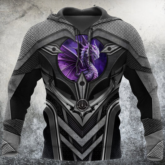 3D Tattoo and Dungeon Dragon Hoodie HAC91202-Apparel-NM-Hoodie-S-Vibe Cosy™