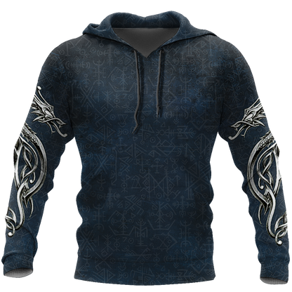 VIKING DRAGON ALL OVER PRINT HOODIE - Amaze Style™-Apparel