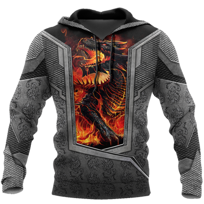 3D Tattoo and Dungeon Dragon Hoodie HAC27126-Apparel-NM-Hoodie-S-Vibe Cosy™