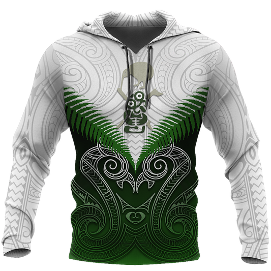 Maori Manaia Hoodie Green Rugby PL165BB - Amaze Style™-Apparel