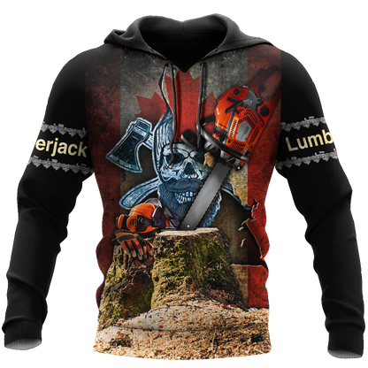 Beautiful Chainsaw Canadian Flag Art 3D All Over Printed Shirts Pi281102 - Amaze Style™-Apparel