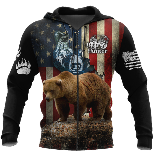 Bear hunter camo 3D all over printed shirts for men and women Pi111201 PL - Amaze Style™-Apparel