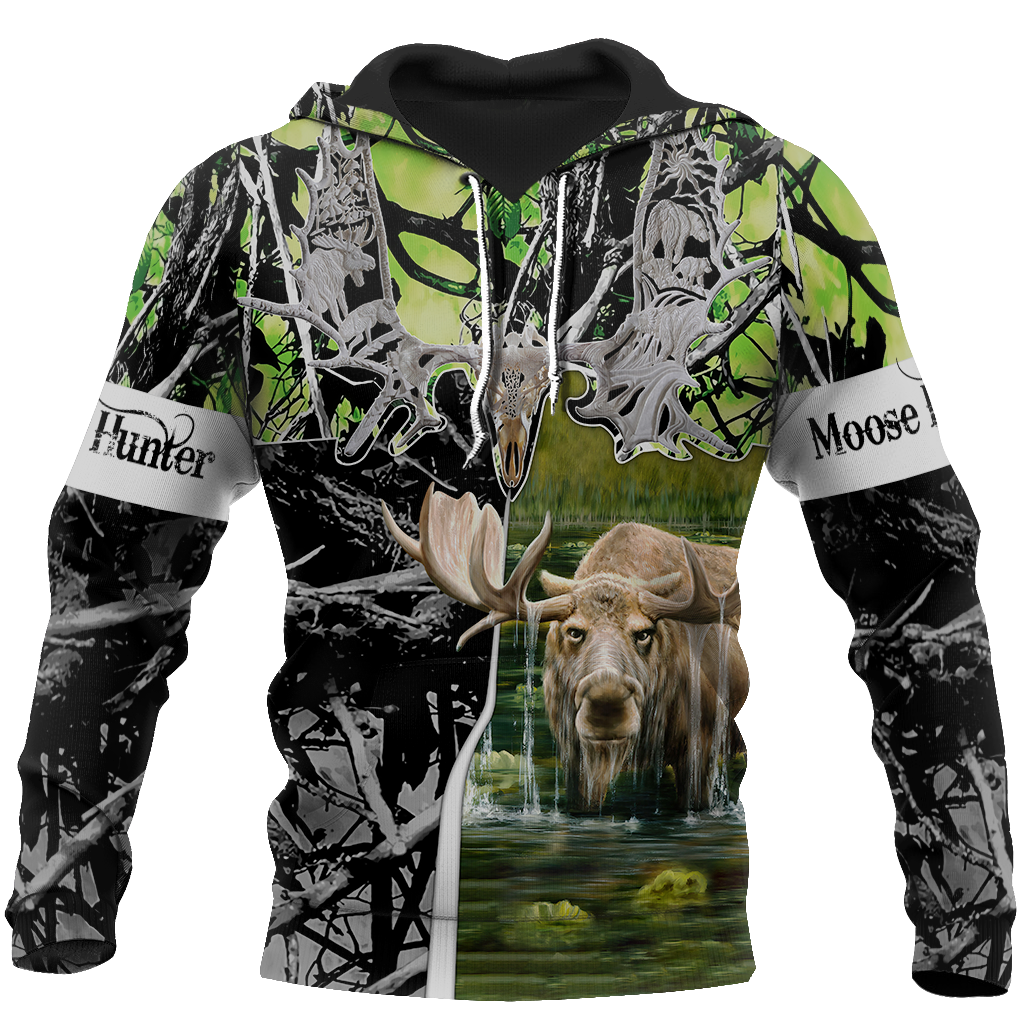 Beutiful moose hunting camo 3D all over printed shirts for man and women JJ161202 PL - Amaze Style™-Apparel