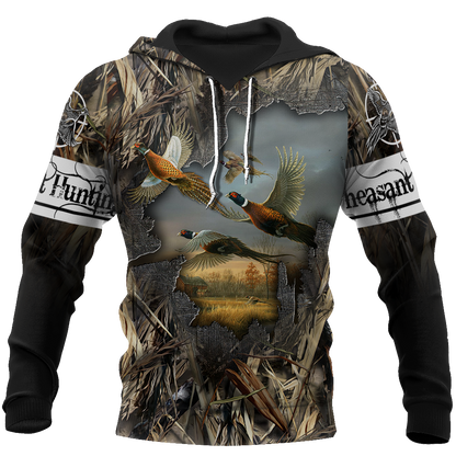 Pheasant Hunting 3D All Over Printed Shirts For Men And Women JJ170101 - Amaze Style™-Apparel