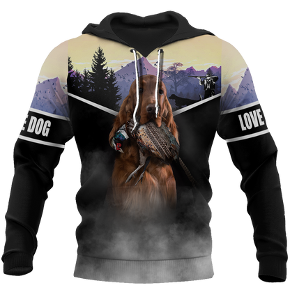 Pheasant Setter Hunting 3D All Over Printed Shirts For Men And Women JJ080203 - Amaze Style™-Apparel