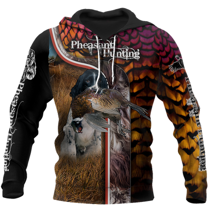 Pheasant Springer Hunting 3D All Over Printed Shirts For Men And Women JJ110102 - Amaze Style™-Apparel