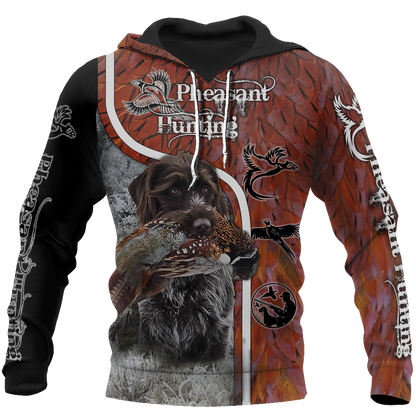 Pheasant Hunting Wirehaired Pointing Griffon 3D All Over Printed Shirts For Men And Women JJ170103 - Amaze Style™-Apparel