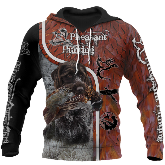 Pheasant Hunting Wirehaired Pointing Griffon 3D All Over Printed Shirts For Men And Women JJ170103 - Amaze Style™-Apparel